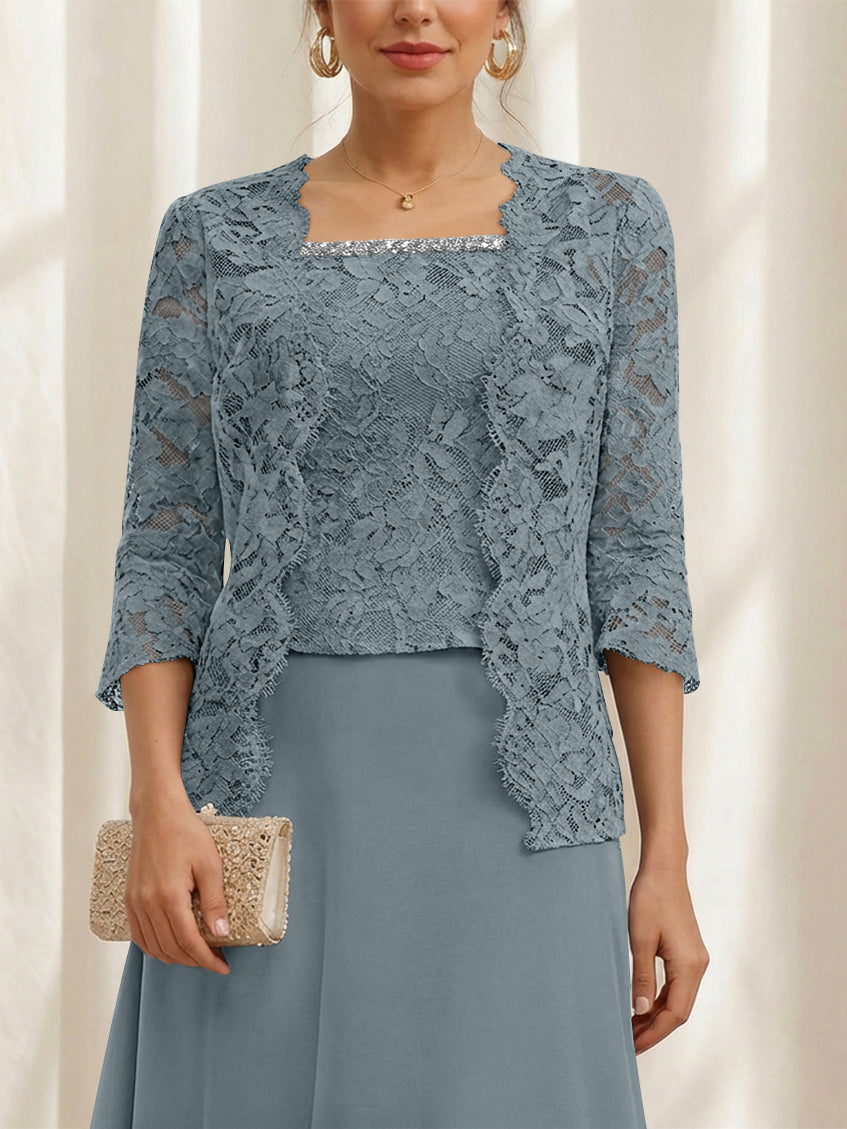 Women's Coats /Jackets 3/4 Length Sleeves Floral Lace