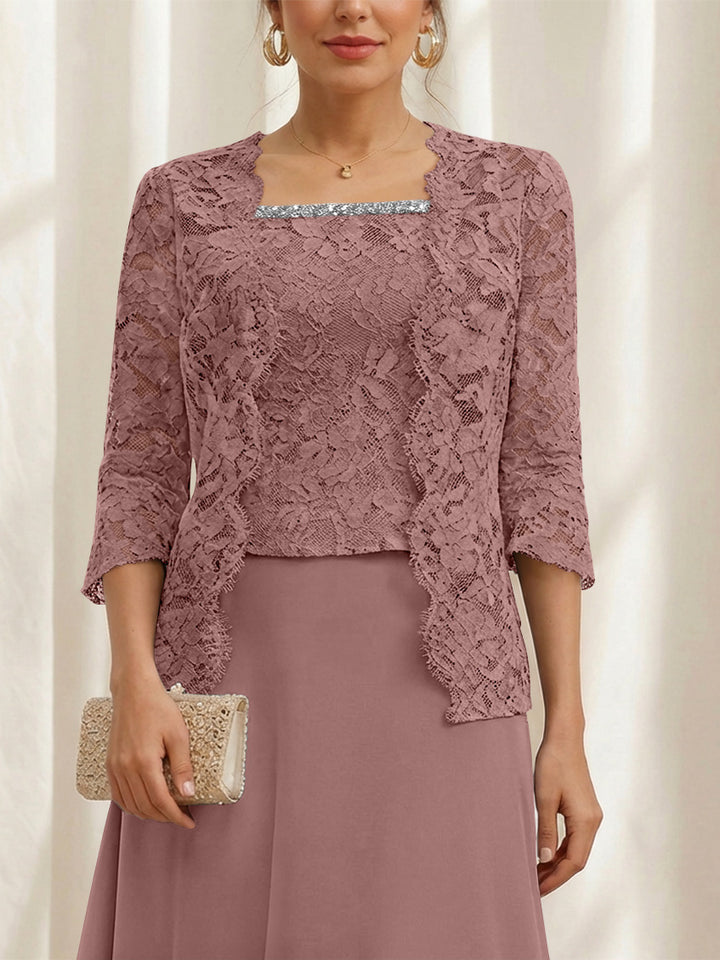 Women's Coats /Jackets 3/4 Length Sleeves Floral Lace