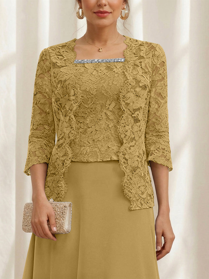 Women's Coats /Jackets 3/4 Length Sleeves Floral Lace