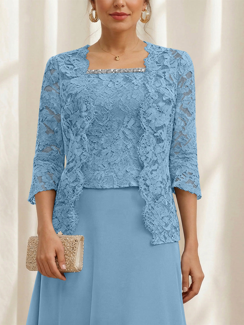 Women's Coats /Jackets 3/4 Length Sleeves Floral Lace