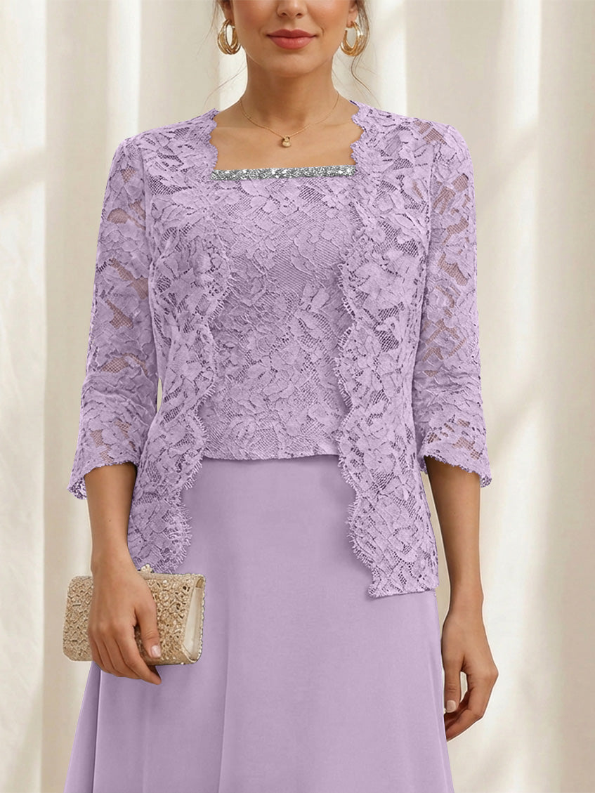 Women's Coats /Jackets 3/4 Length Sleeves Floral Lace