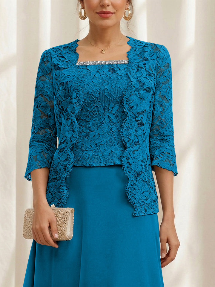 Women's Coats /Jackets 3/4 Length Sleeves Floral Lace
