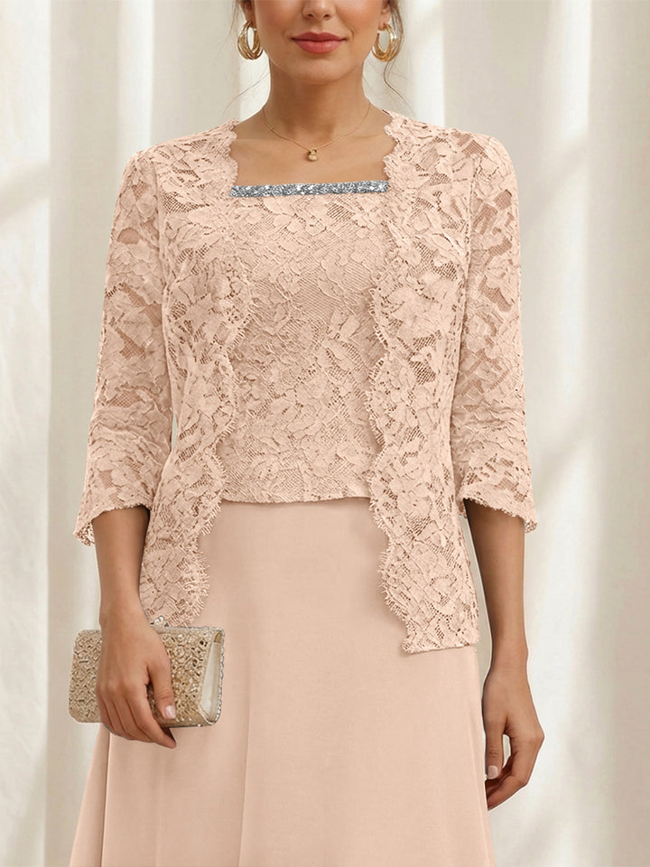 Women's Coats /Jackets 3/4 Length Sleeves Floral Lace