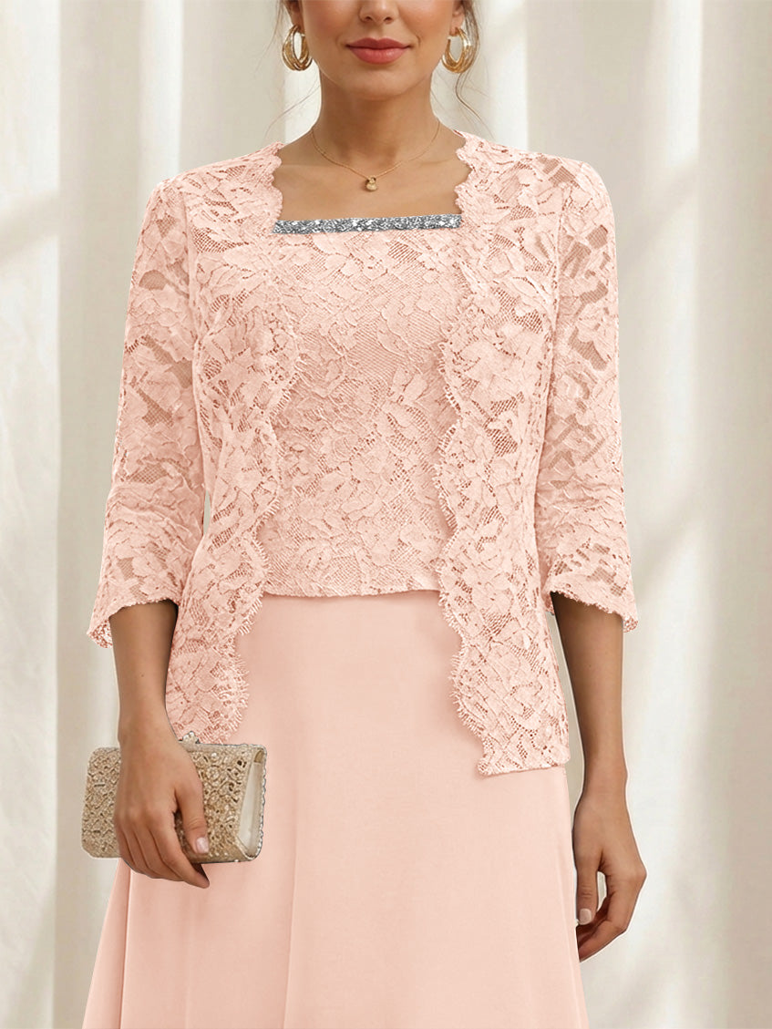 Women's Coats /Jackets 3/4 Length Sleeves Floral Lace