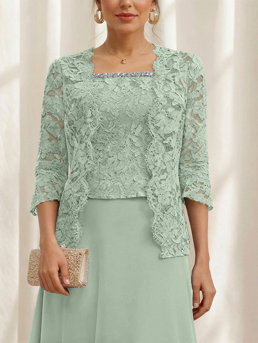 Women's Coats /Jackets 3/4 Length Sleeves Floral Lace