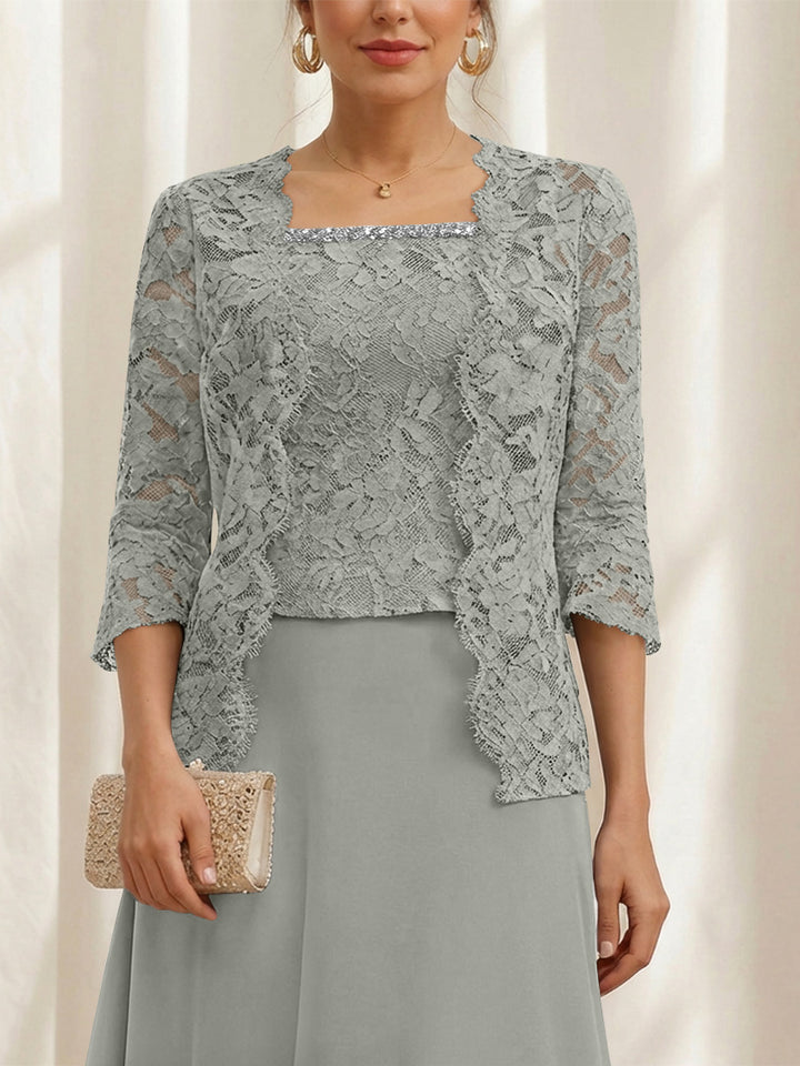 Women's Coats /Jackets 3/4 Length Sleeves Floral Lace