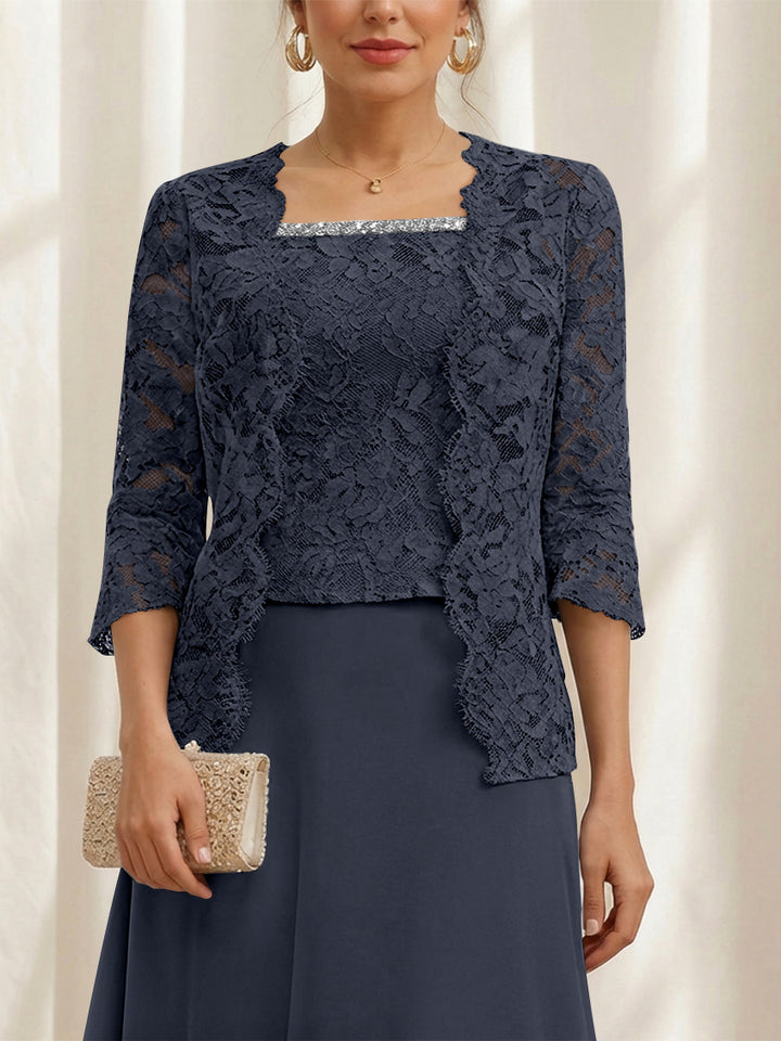 Women's Coats /Jackets 3/4 Length Sleeves Floral Lace
