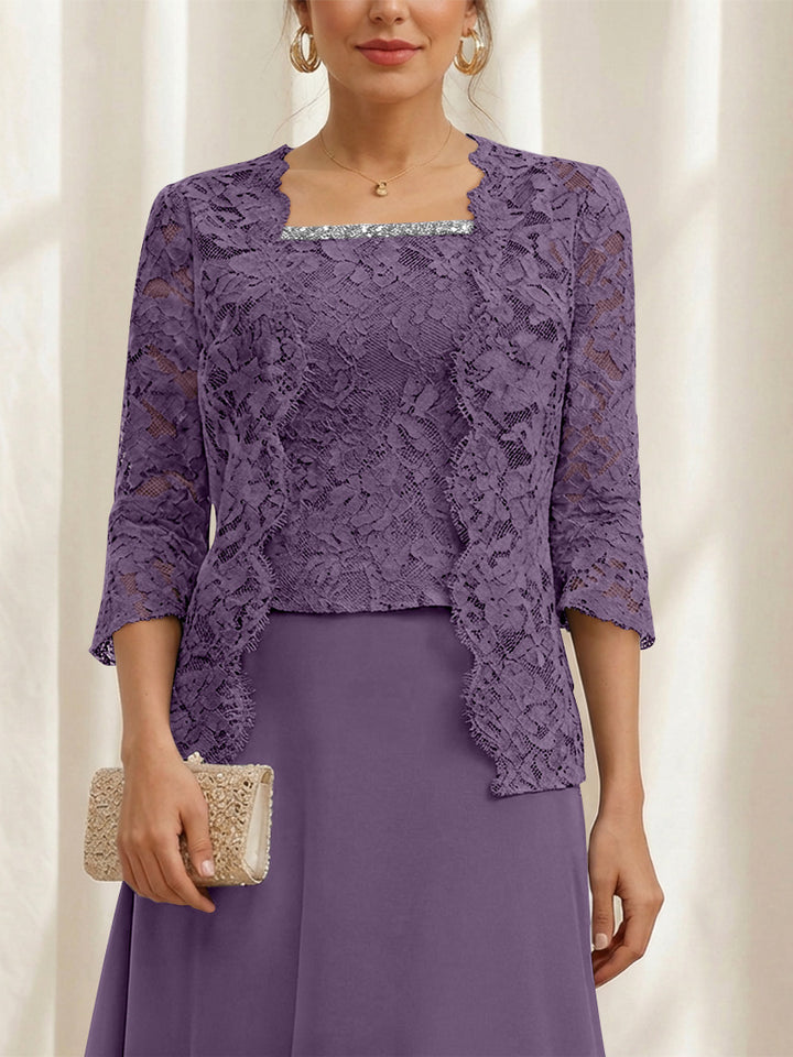 Women's Coats /Jackets 3/4 Length Sleeves Floral Lace