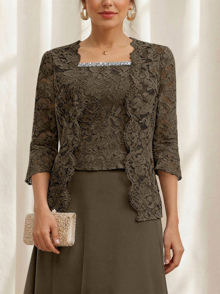 Women's Coats /Jackets 3/4 Length Sleeves Floral Lace
