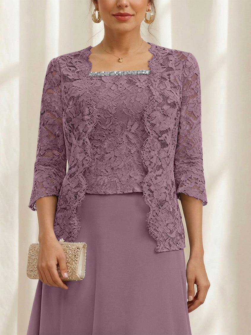 Women's Coats /Jackets 3/4 Length Sleeves Floral Lace