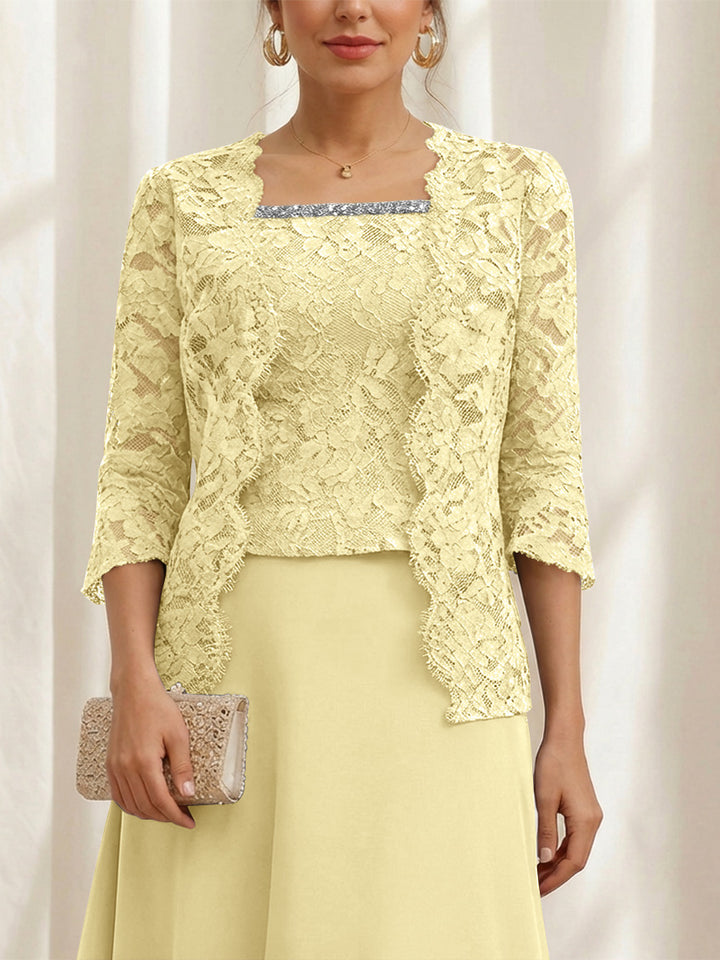 Women's Coats /Jackets 3/4 Length Sleeves Floral Lace
