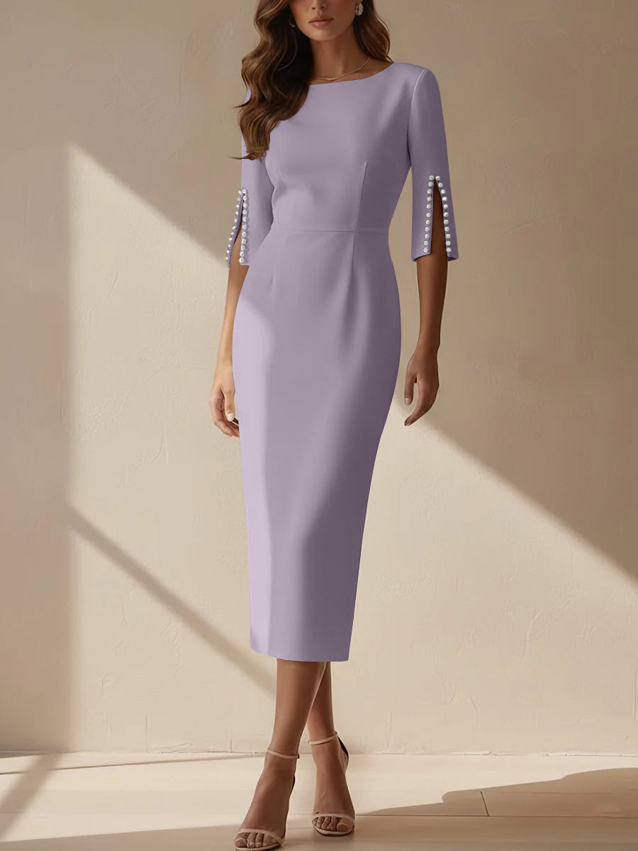 purple cocktail dresses with sleeves Sophisticated Aura Purple Long Sleeve Bodycon Mini Dress