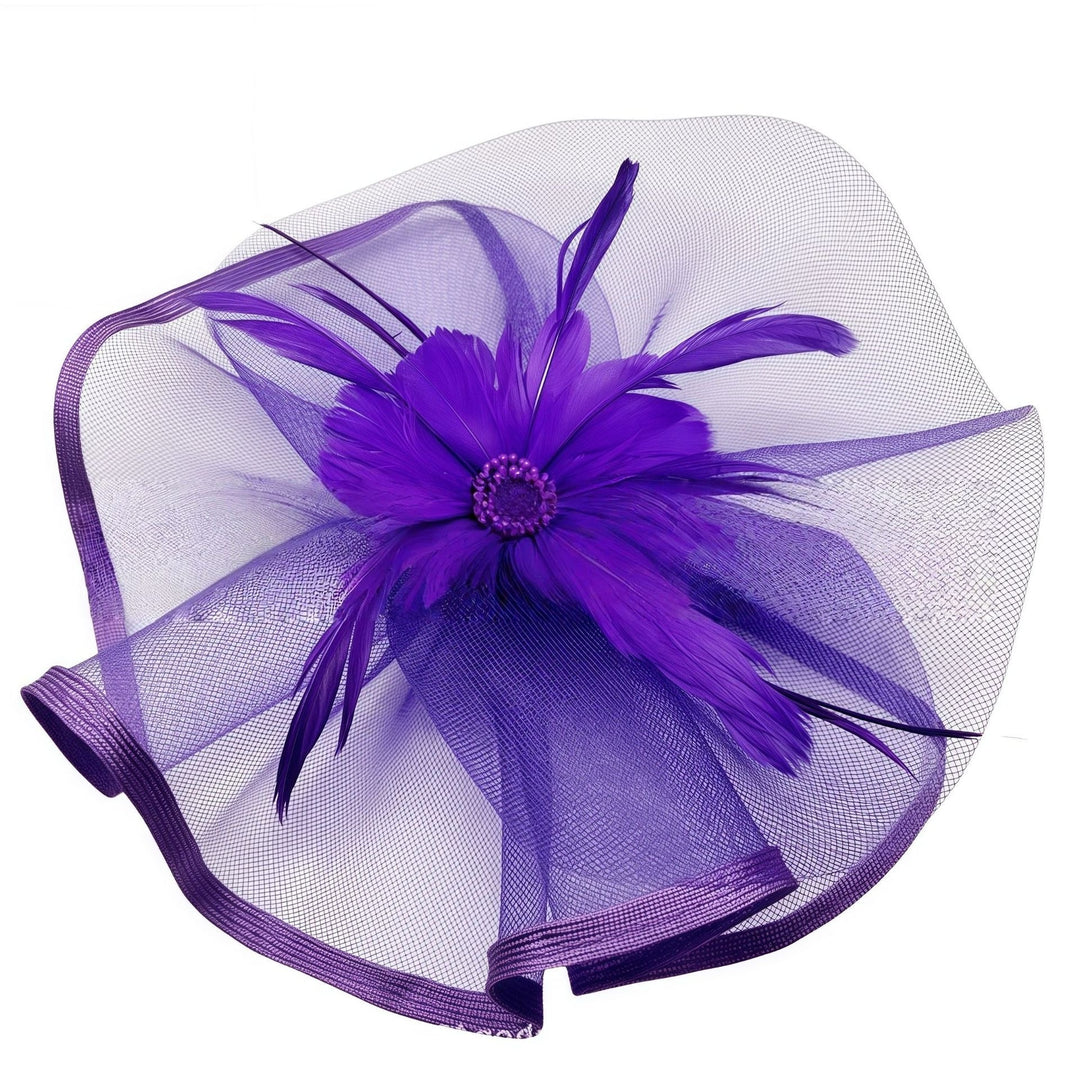 Mesh Fascinators Headband Flower Feather Vintage Tea Party Hat