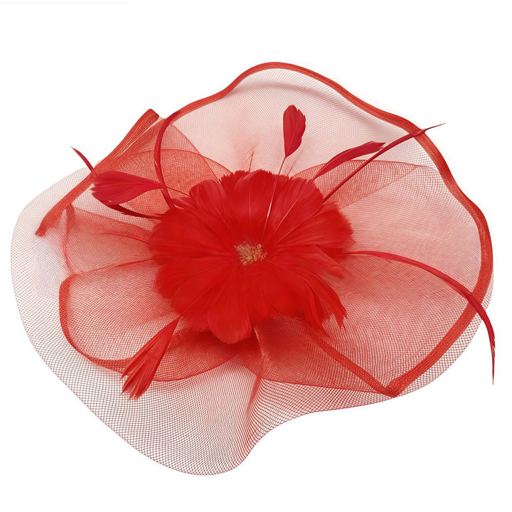 Mesh Fascinators Headband Flower Feather Vintage Tea Party Hat