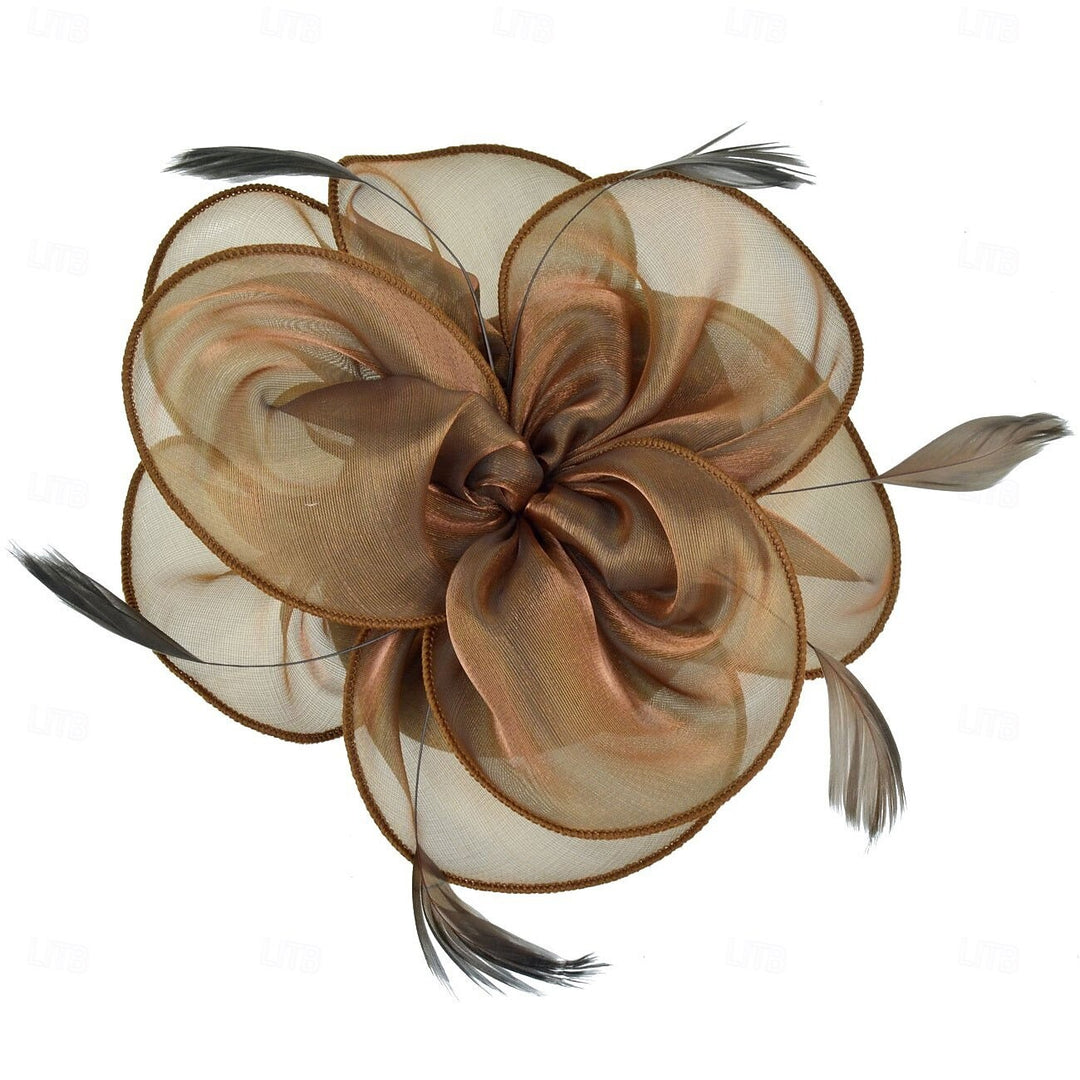 Women Derby Flower Fascinators with Headband and Clip Tea Party Headwear
