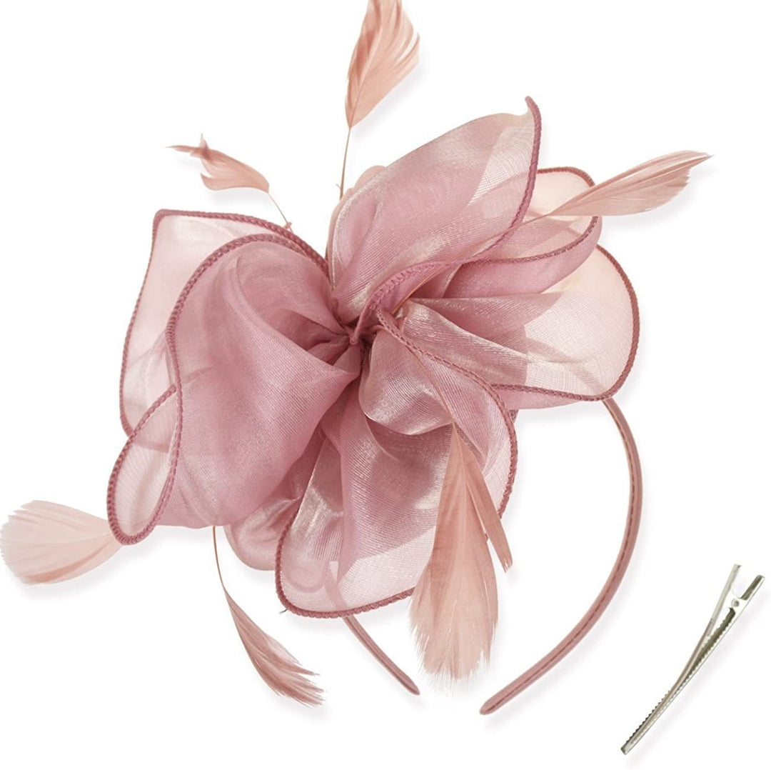 Women Derby Flower Fascinators with Headband and Clip Tea Party Headwear