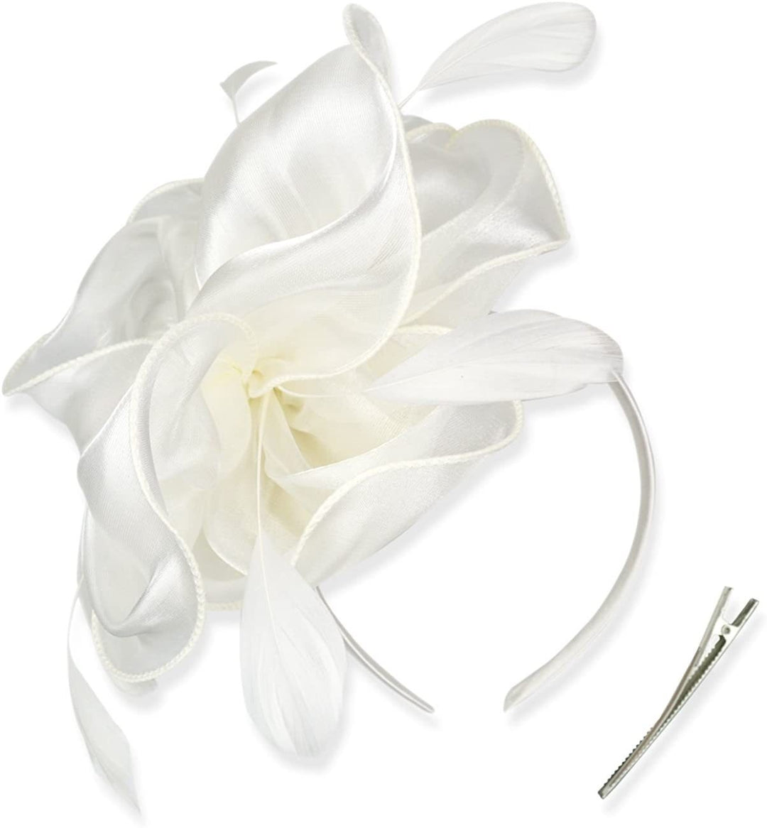 Women Derby Flower Fascinators with Headband and Clip Tea Party Headwear