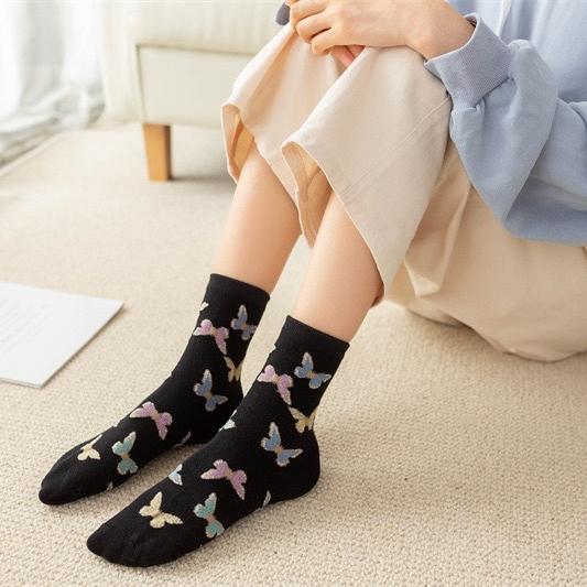 4 Pairs Women's Daily Animal Patterned Cotton Simple Lolita Cute Sports Crew Socks