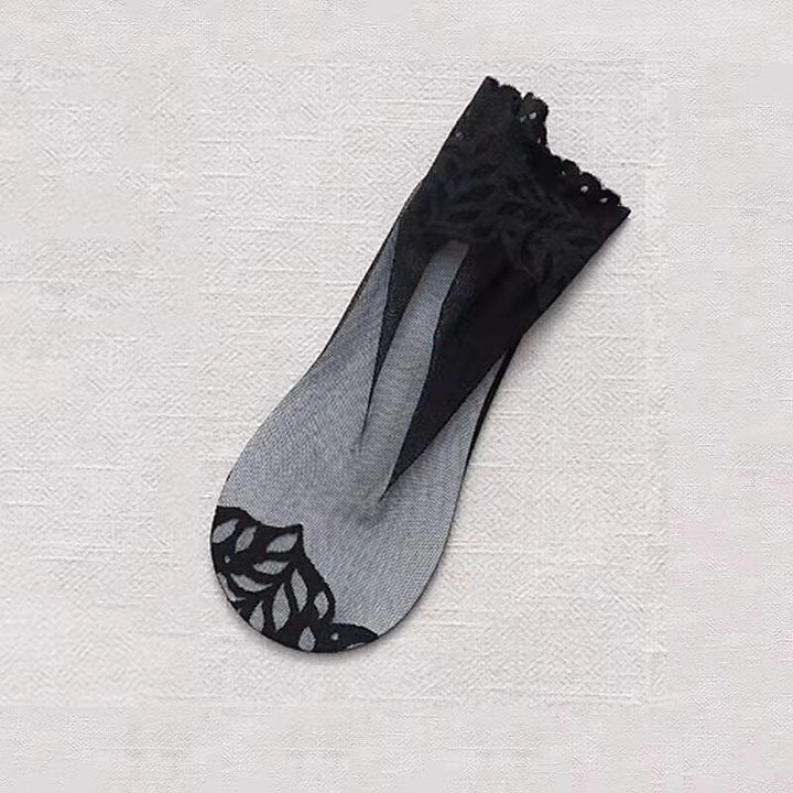 5 PCS Women's Daily Holiday Lace Spandex Nylon Toe Socks