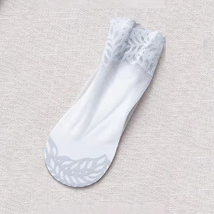 5 PCS Women's Daily Holiday Lace Spandex Nylon Toe Socks