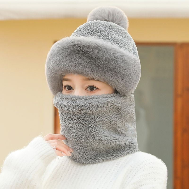 1 PCS Women's Warm Winter Home Daily Solid Polyester Casual Warm Casual Hat