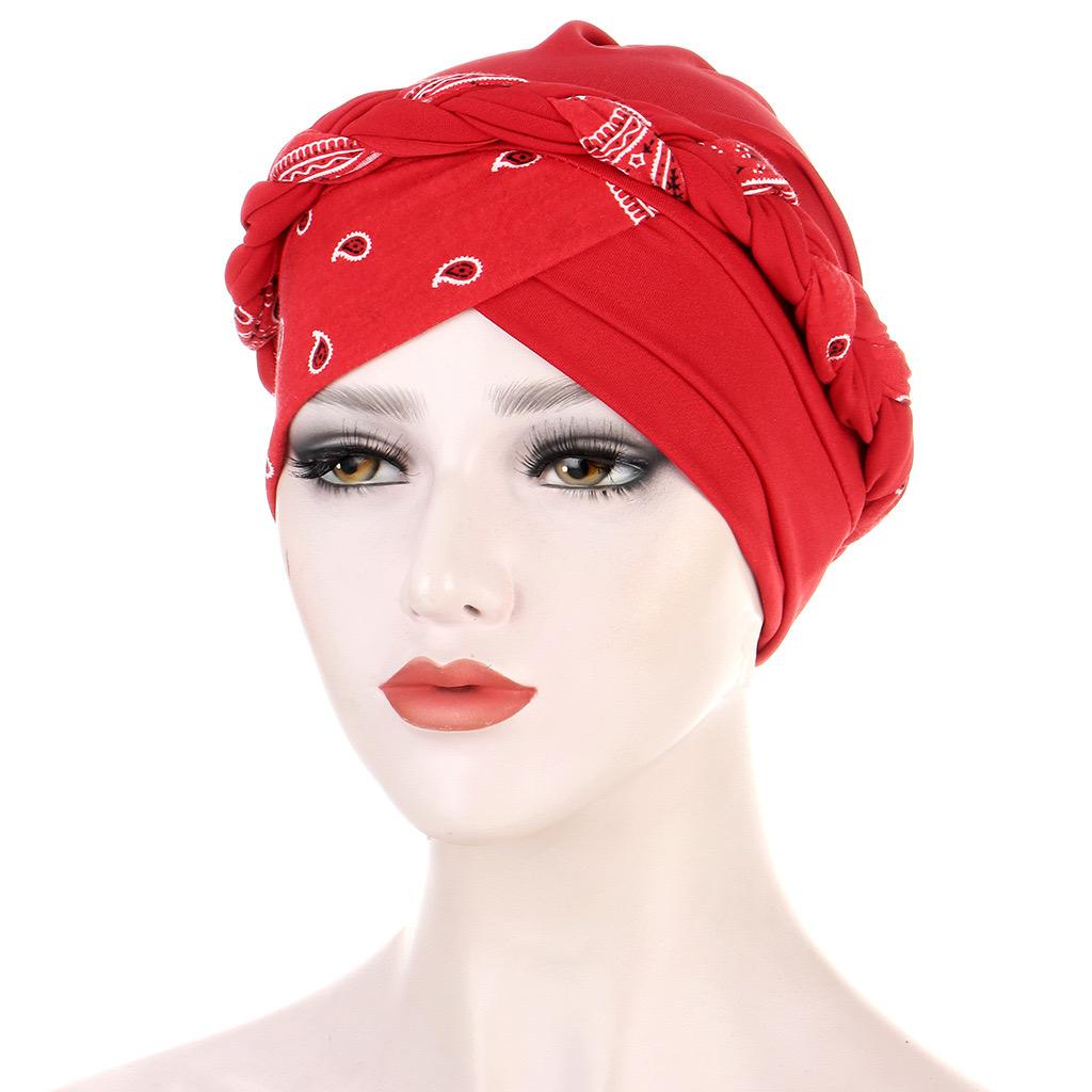 Women Cotton Print Islamic Inner Hijab Wrap Head  Muslim Turban