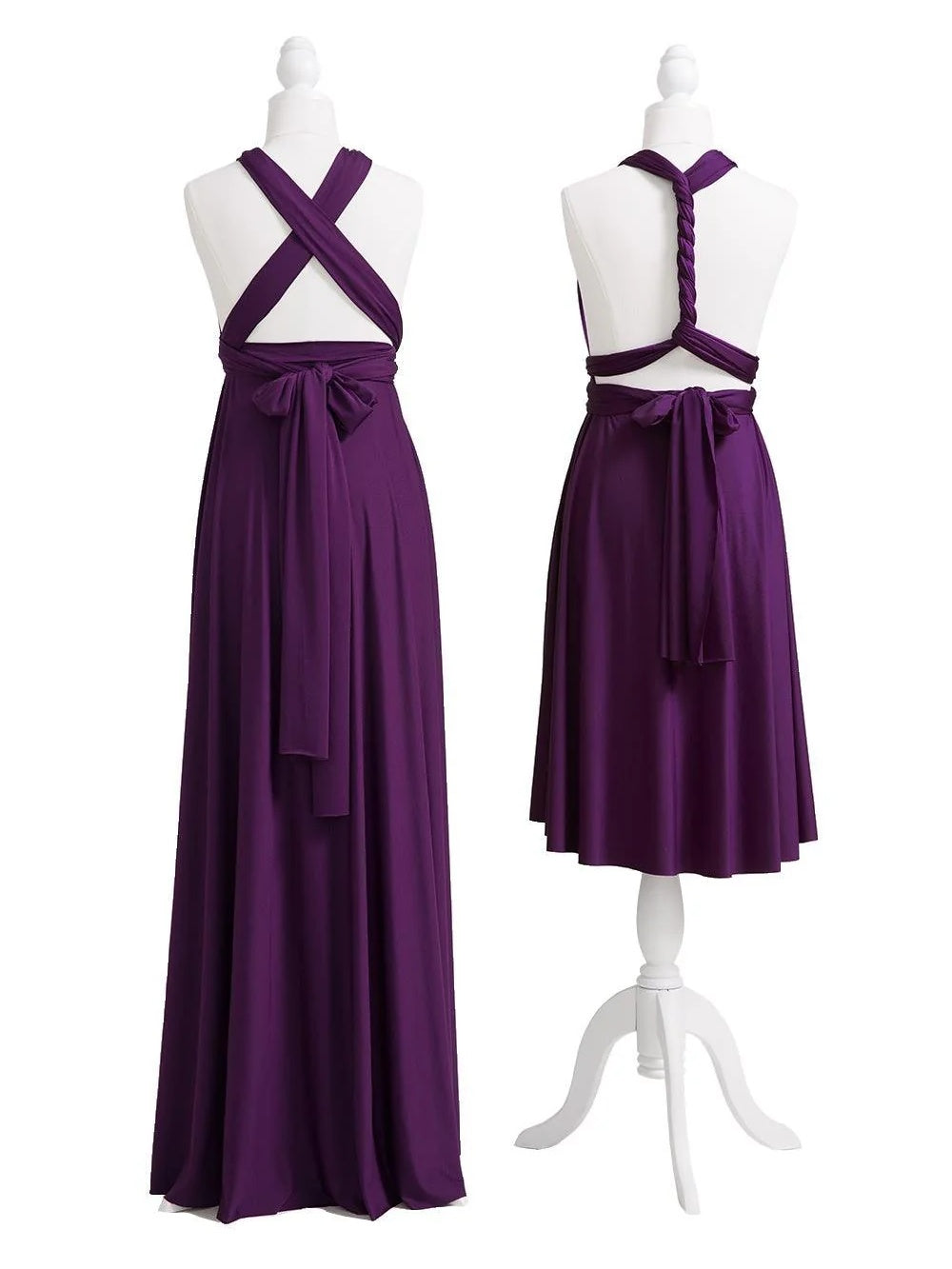 A-Line/Princess Sleeveless Floor-Length Convertible Bridesmaid Dresses