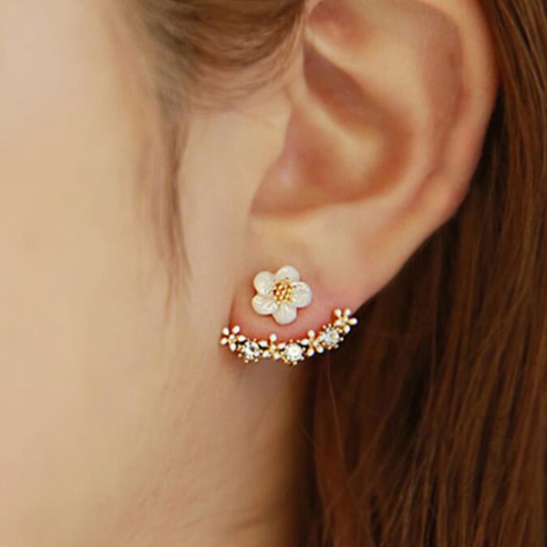 Classic Flower Rhinestone Stud Earrings