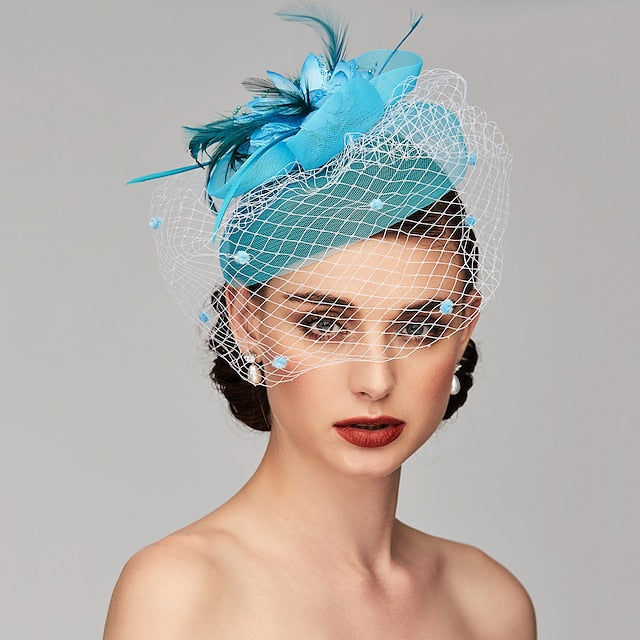 Elegant Fascinators Hats with Clip Headband Feather Floral Flower Headwear