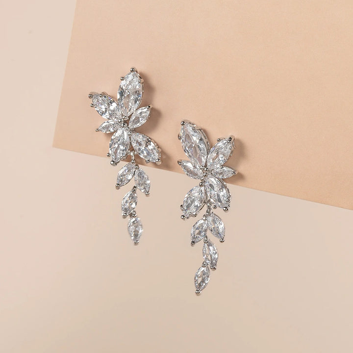 Elegant Marquise Zircon Drop Earrings