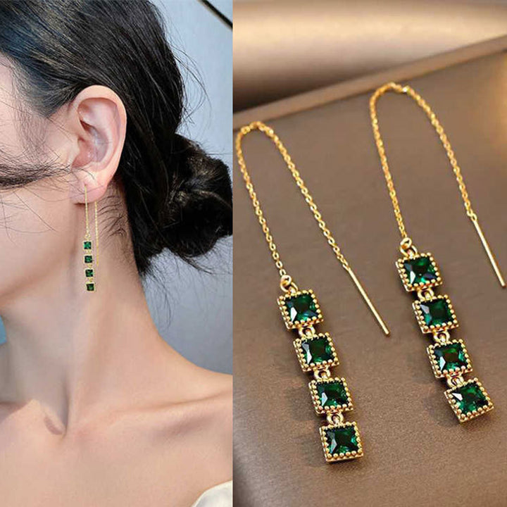 Elegant Rhinestone Dangle Earrings