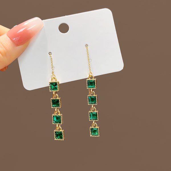 Elegant Rhinestone Dangle Earrings