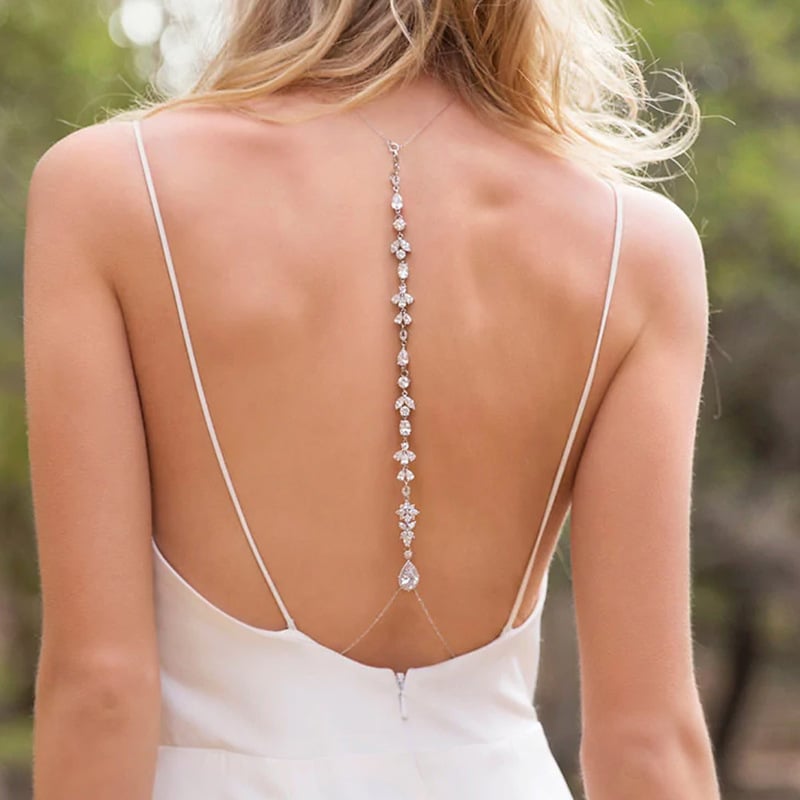 Elegant Zircon Back Necklaces