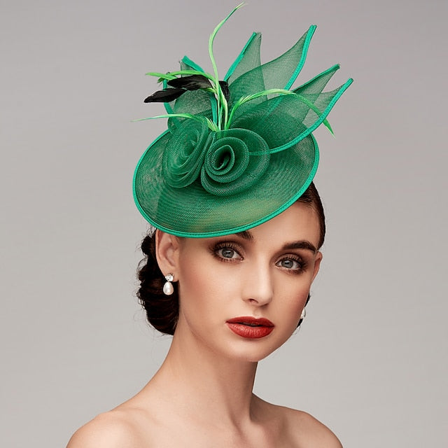 Kentucky Derby Hat Fascinators Headpiece with Feather
