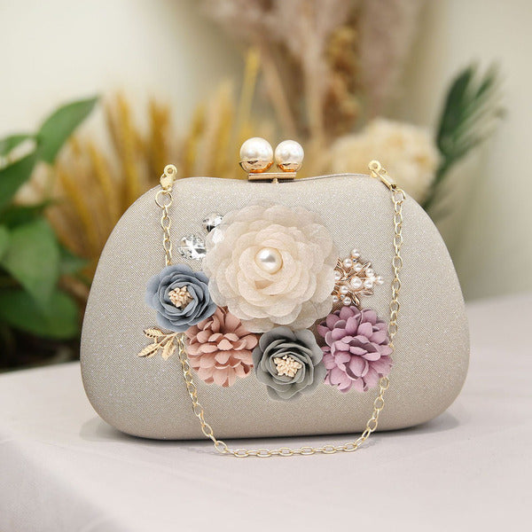 Flower Elegant Charming Pretty Refined Clutch Bags