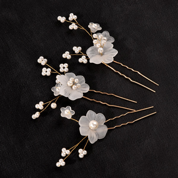 Beautiful Hairpins With Pearl (Set of 3)