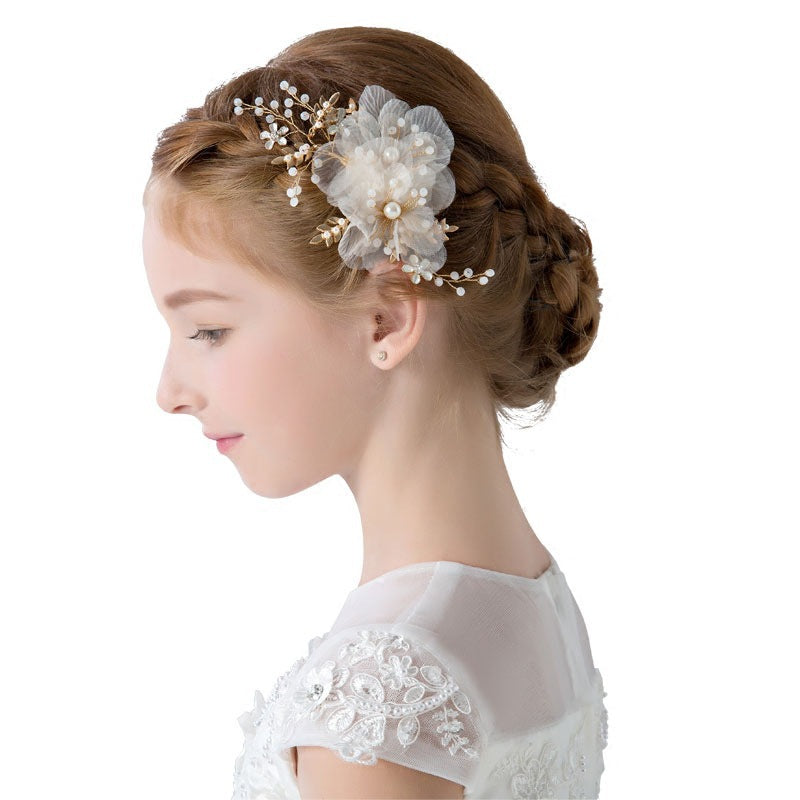 Pretty /Unique Fashionable Flower Headpiece/Barrettes with Pearl