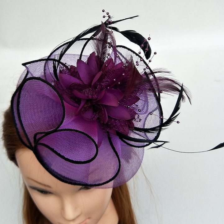 Special Occasion Fascinators Net Wedding  Hats Flower Headpiece & Beading