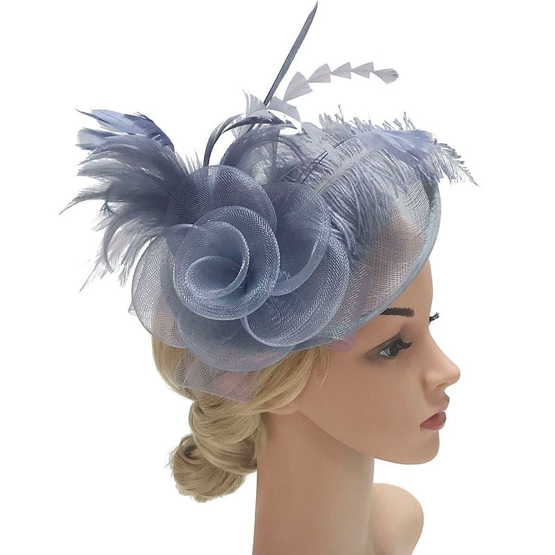 Special Occasion Tea Party Kentucky Derby Hat Fascinators  Feather Flower Headpiece