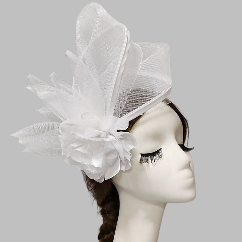 Black Net Veil Flower Wedding Ladies Day Fascinators/Headpiece