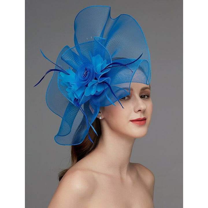 Flower Feather Net Kentucky Derby Hat Horse Race Elegant Fascinators/Headpiece