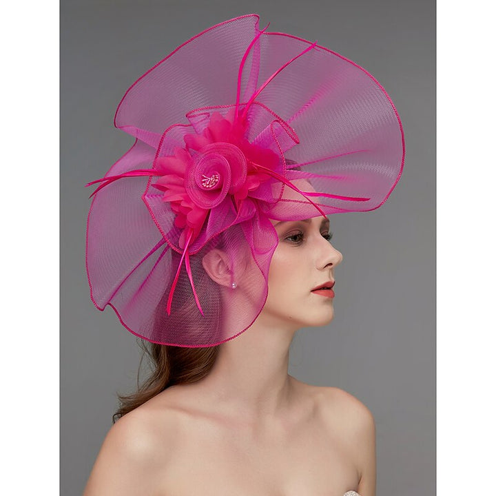 Flower Feather Net Kentucky Derby Hat Horse Race Elegant Fascinators/Headpiece