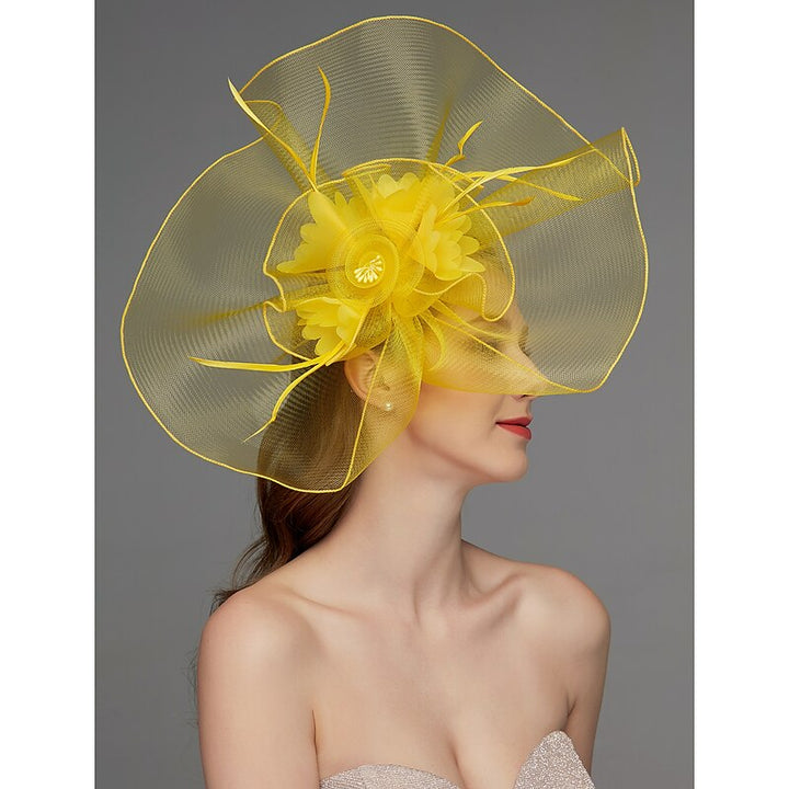 Flower Feather Net Kentucky Derby Hat Horse Race Elegant Fascinators/Headpiece