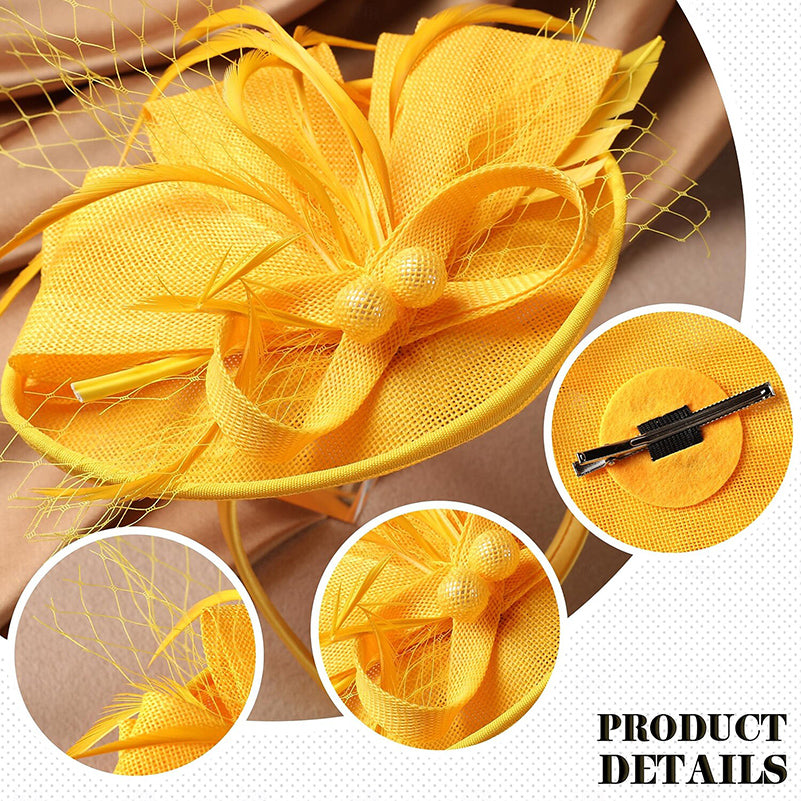 White Delicate Tea Party Kentucky Derby Floral Feather Headpiece/Headwear