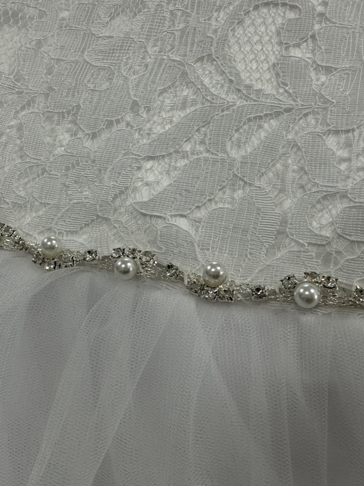 A-Line/Princess Tulle Floral Flower Girl Dresses with Beading