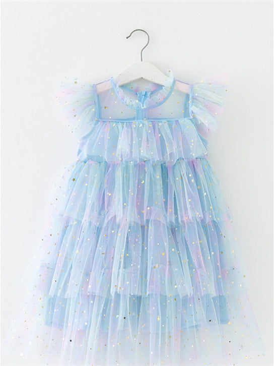 A-Line/Princess Ruffles Short Sleeves  Flower Girl Dresses Cotton