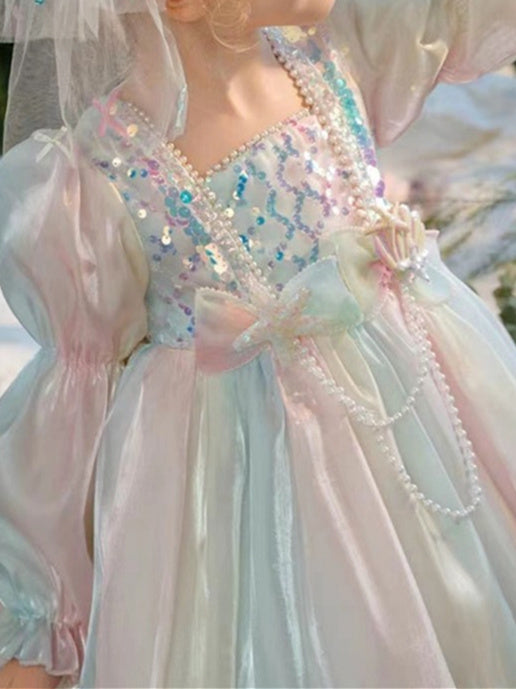 A-Line/Princess Polyester Long Sleeves Short/Mini Flower Girl Dresses