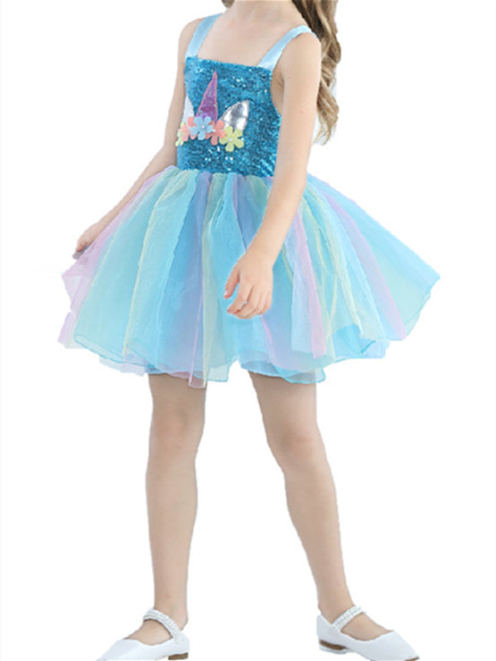 A-Line/Princess Polyester Lace Sleeveless Short/Mini Ruffles Flower Girl Dresses