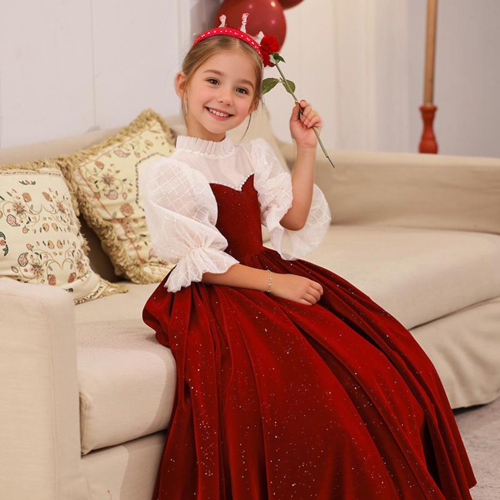 red flower girl dresses Girls Capped Sleeve Lace and Tulle Short Party Dress teen this Fiona Dress is the one she will love to dance around in even long after the event is over Rebecca flower girl dress