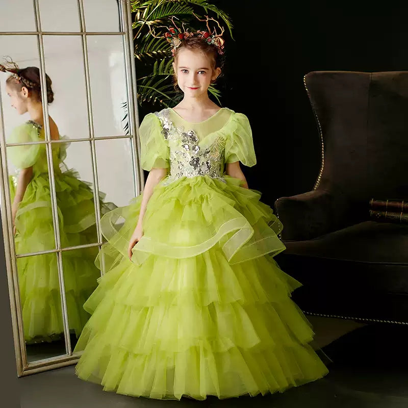 girl party dress multi Calla Floral Organza Tiered Party Dress Multi | Girls' Dresses